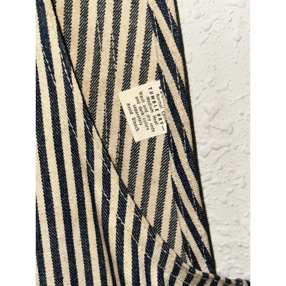 BNWT Lee Overall Bibs Sanforized Union Made Blue Pinstripe Carpenter USA 34/32